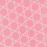 Pink fabric with white geometric pattern