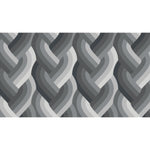 Pattern of interwoven gray and white lines on a white background