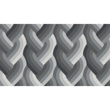 Pattern of interwoven gray and white lines on a white background