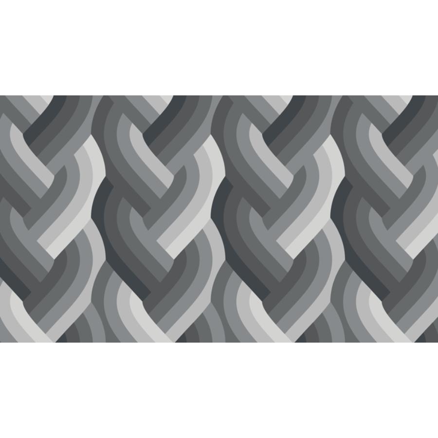 Pattern of interwoven gray and white lines on a white background