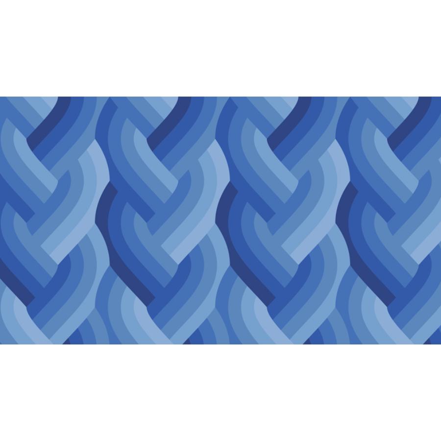 Blue patterned fabric swatch