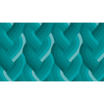 Teal wavy pattern on a white background