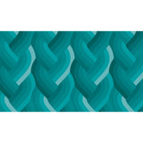 Teal wavy pattern on a white background