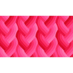 Pattern of interwoven pink hearts on a white background
