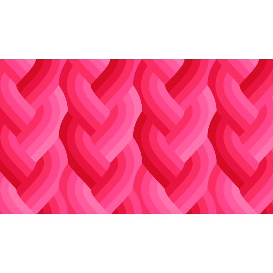 Pattern of interwoven pink hearts on a white background