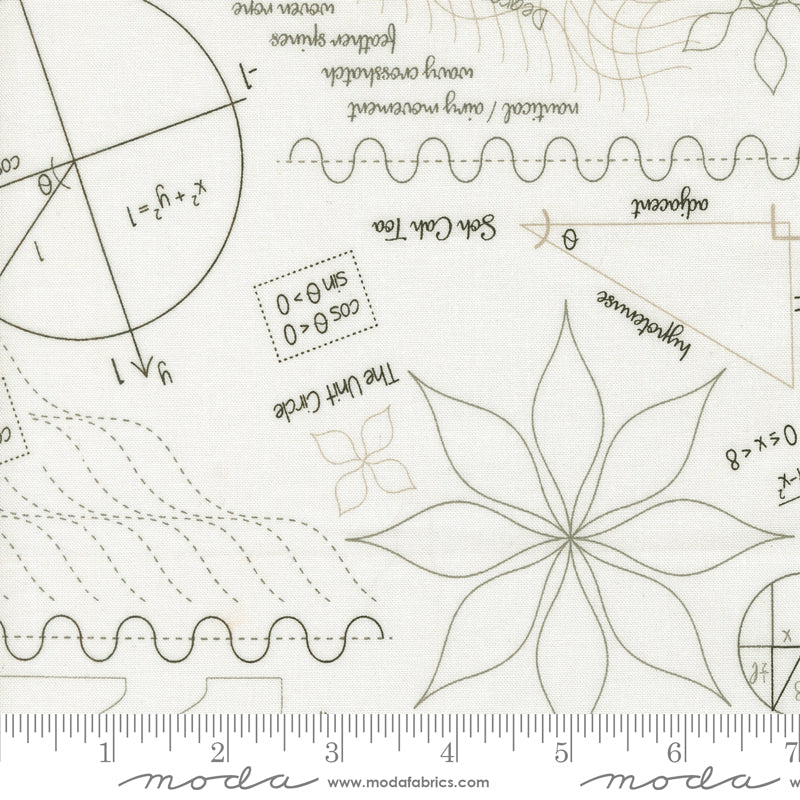 Tranquility Geometrics Off White Fabric by Sarditty