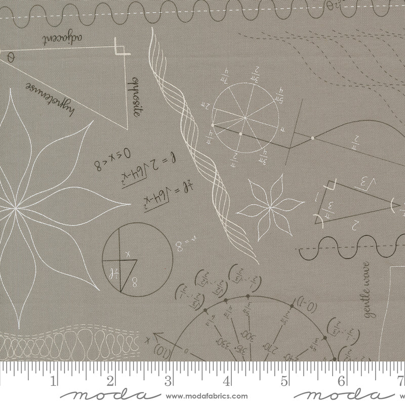 Tranquility Geometrics Silver Fabric by Sarditty