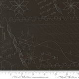 Tranquility Geometrics Charcoal Fabric by Sarditty