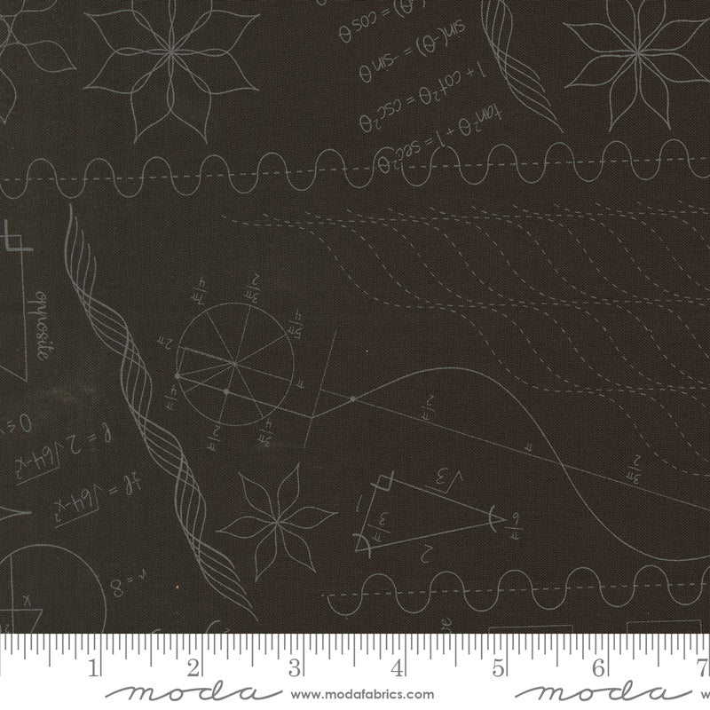 Tranquility Geometrics Charcoal Fabric by Sarditty