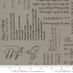 PREORDER Tranquility Poetic Text Silver Fabric by Sarditty