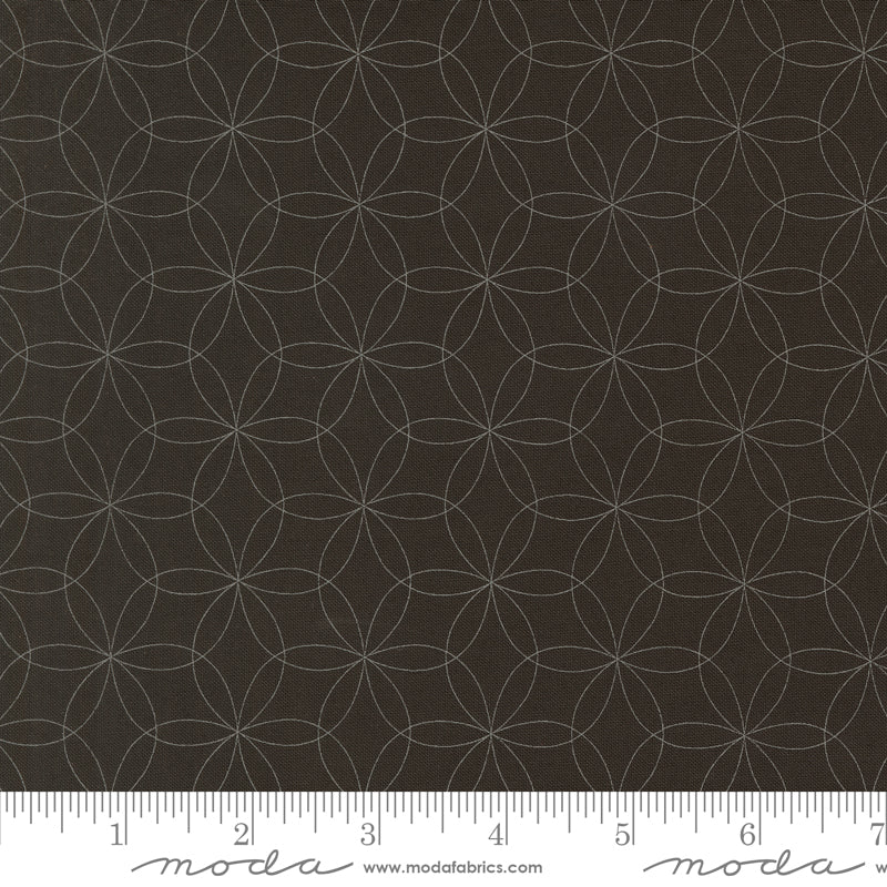 PREORDER Tranquility Arc Clove Charcoal Fabric by Sarditty
