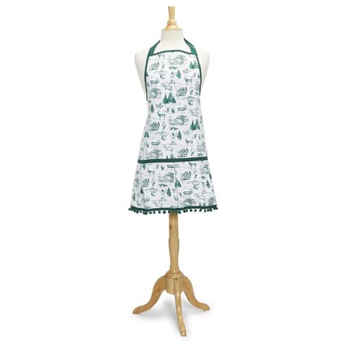 Apron Forest Christmas Green Holiday Apron
