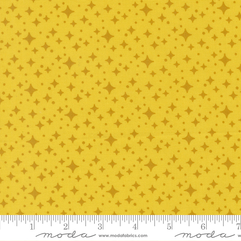 Elizabeth Hartman Scenery Starlight Citrine Fabric
