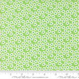 Popcorn Flowers Mint Fabric By Elizabeth Hartman
