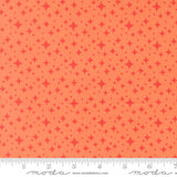 Popcorn Starlight Coral Fabric By Elizabeth Hartman