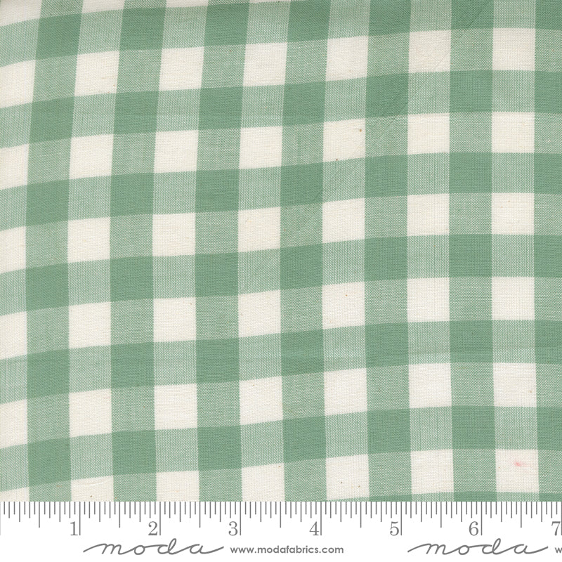 Popcorn Wovens Plaid Teal Fabric By Elizabeth Hartman