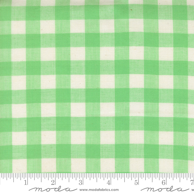 Popcorn Wovens Large Plaid Mint Fabric By Elizabeth Hartman