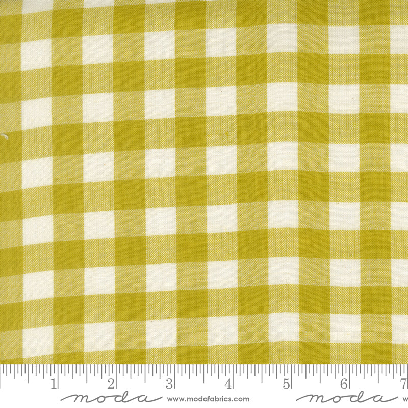 Popcorn Wovens Large Plaid Citrine Fabric By Elizabeth Hartman