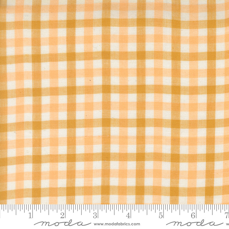 Popcorn Wovens Plaid Peach Fabric By Elizabeth Hartman
