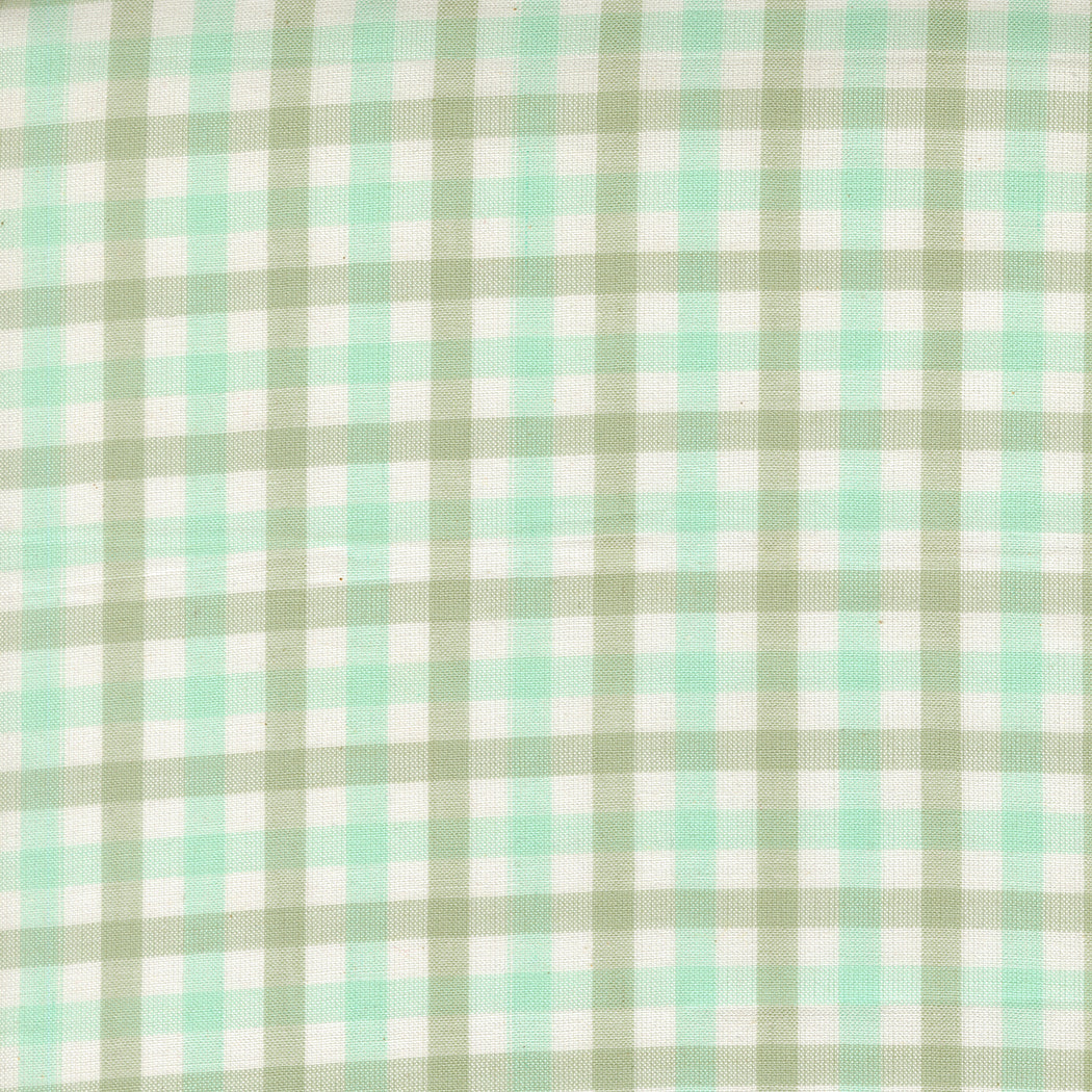 Popcorn Wovens Plaid Aqua Fabric By Elizabeth Hartman
