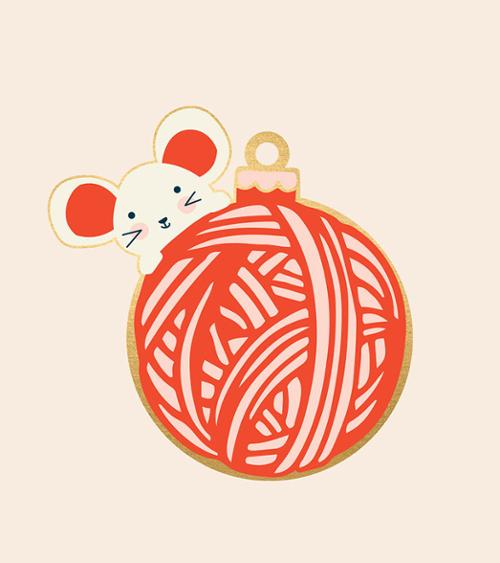 Ruby Star Society Holiday Ornament Mouse by Sarah Watts
