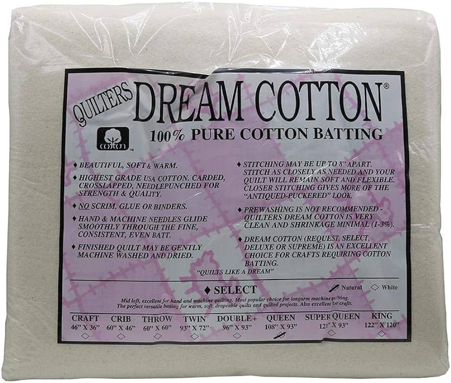 Quilter's Dream 100% Cotton Select Batting per Inch – Mashe Modern Fabric  and Quilting