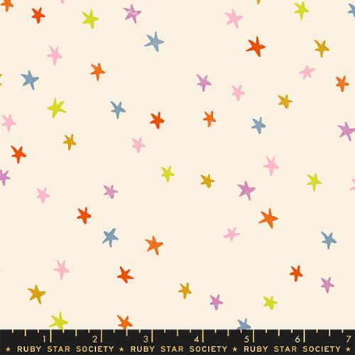 Ruby Star Society Starry Wideback Multi Color 108" Cream Fabric