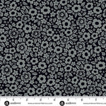 KP Creates Ghostly Garden Floral Fright Black Fabric