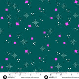 KP Creates Ghostly Garden Stardust Teal Fabric