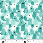 KP Creates Ghostly Garden Ghost Party Aqua Fabric