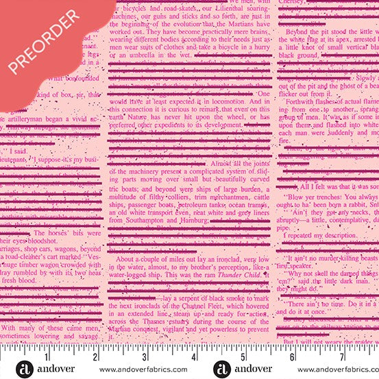 Giucy Giuce Scrawl Redacted Redux Flush Pink Fabric