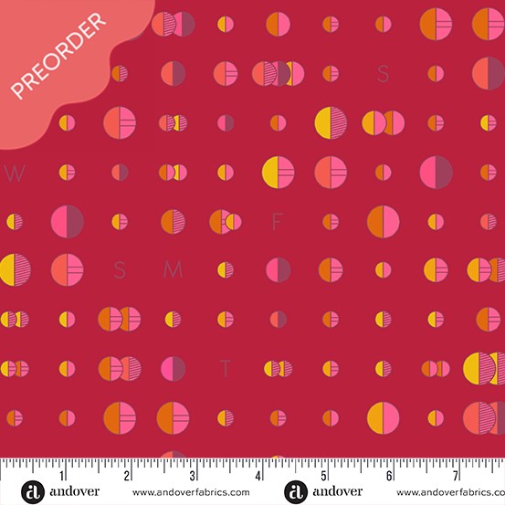 Alison Glass Soliloquy Data Brick Red Fabric