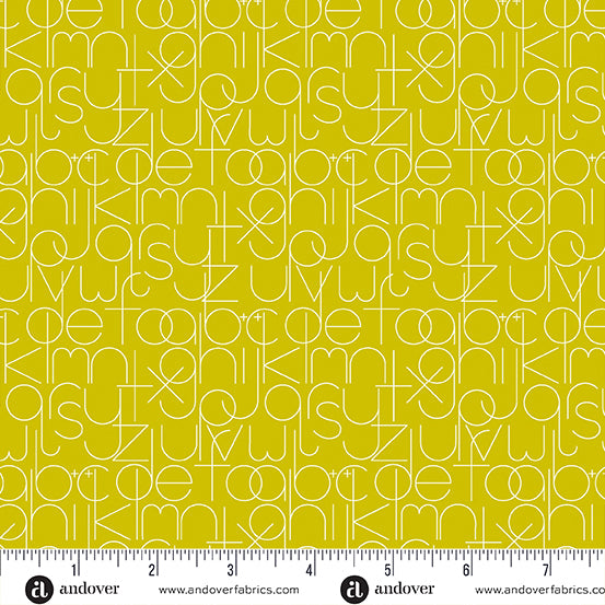 Alison Glass Soliloquy Enough Chartreuse Green Fabric