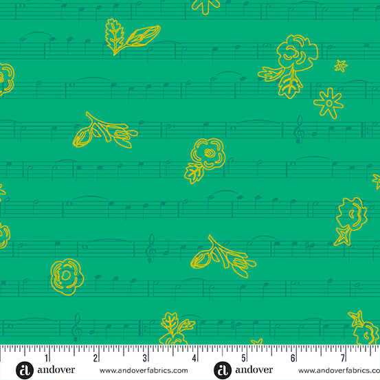 Alison Glass Soliloquy Singalong Fern Green Fabric