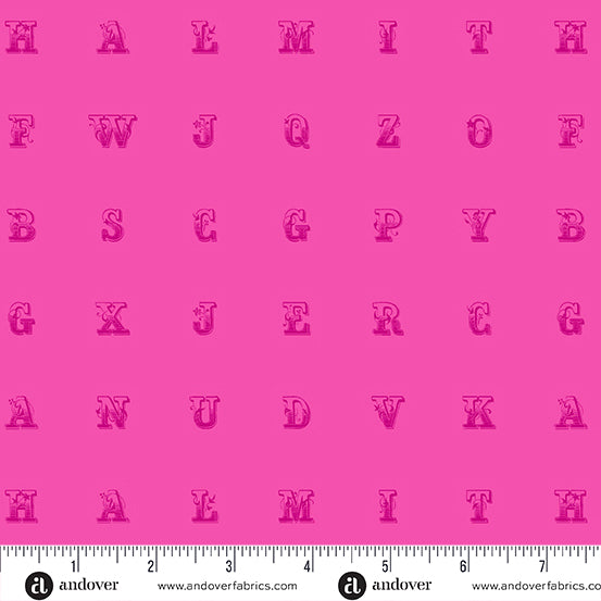 Alison Glass Soliloquy Typeset Rose Pink Fabric