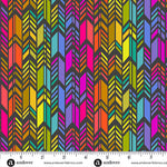 Alison Glass Color Wheel Spectrum Feathers Night Fabric