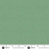 Edyta Sitar Poppy Seeds Sage Green Dot Fabric