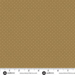 Edyta Sitar Poppy Seeds Mocha Brown Dot Fabric