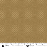 Edyta Sitar Poppy Seeds Mocha Brown Dot Fabric
