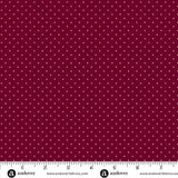 Edyta Sitar Poppy Seeds Merlot Maroon Dot Fabric