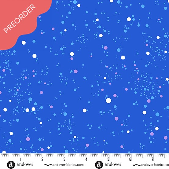 Giucy Giuce Deco Frost Snowfall Flurries Blue Fabric