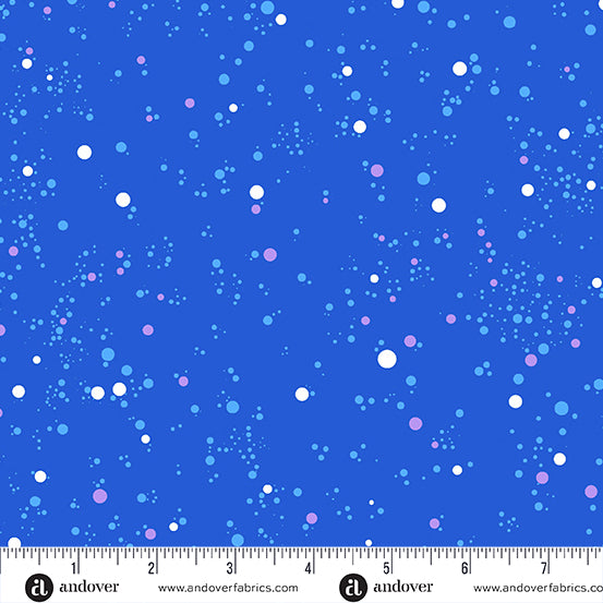 Giucy Giuce Deco Frost Snowfall Flurries Blue Fabric