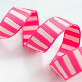 Bold Stripe Webbing Neon Pink By the Yard