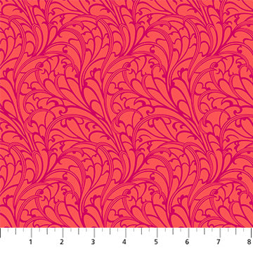 Heather Bailey Wild Abandon Passing Fancy Flame Red Fabric