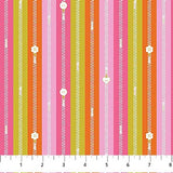 Bits and Bobs Zippers Orange Fabric by Sarah Hearts