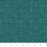 Bits and Bobs Stitches Teal Fabric by Sarah Hearts