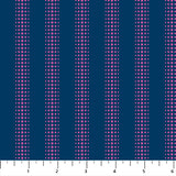 Bits and Bobs Dot Stripe Navy Fabric by Sarah Hearts