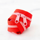 30" Zipper - Shortcake Red