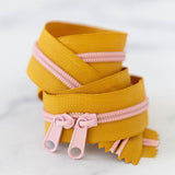30" Zipper - Ochre Yellow