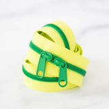 30" Zipper - Lemon Lime Yellow